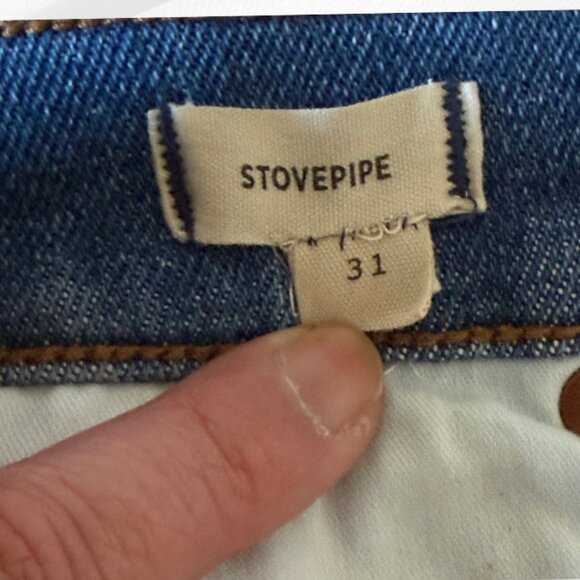 Madewell Stovepipe Jeans 31 Medium Wash Fair Trade Certified Straight Leg Denim - Picture 8 of 17